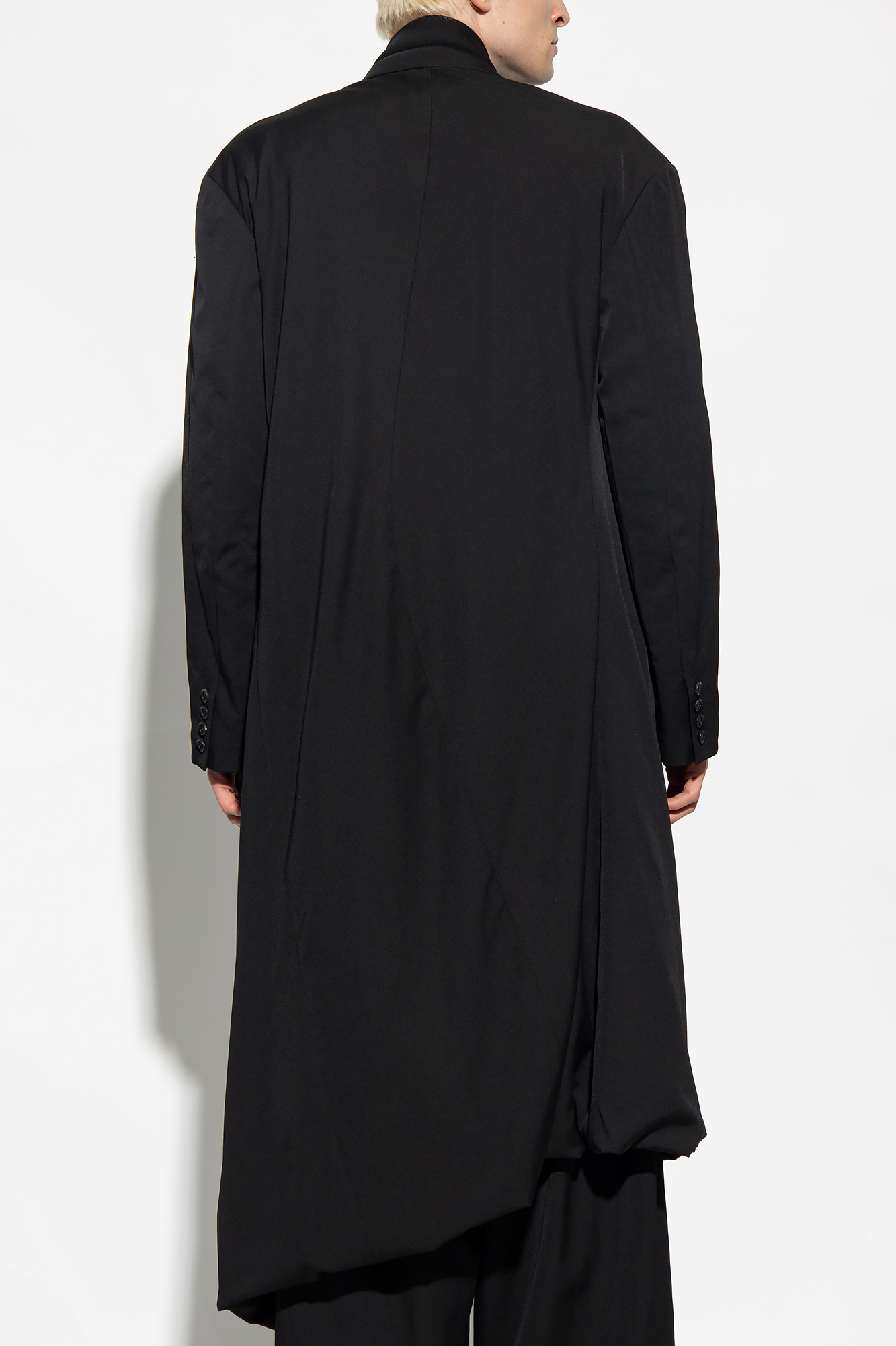 Black Two-layer coat Yohji Yamamoto - GenesinlifeShops Iceland